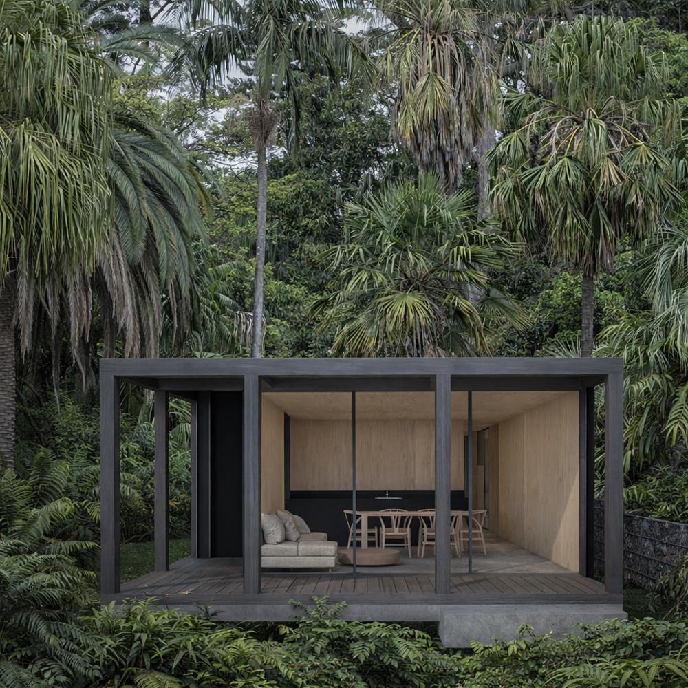 We designed the living areas and main<br />
bedroom to look out over the garden to the ocean.