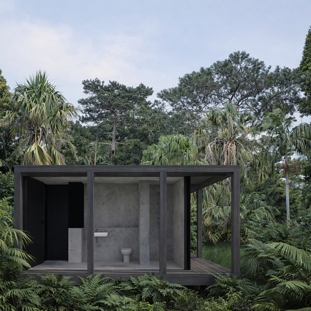 To manage the steep slope, we designed<br />
a series of terraced gardens and outdoor<br />
entertaining areas that step down from the inside.