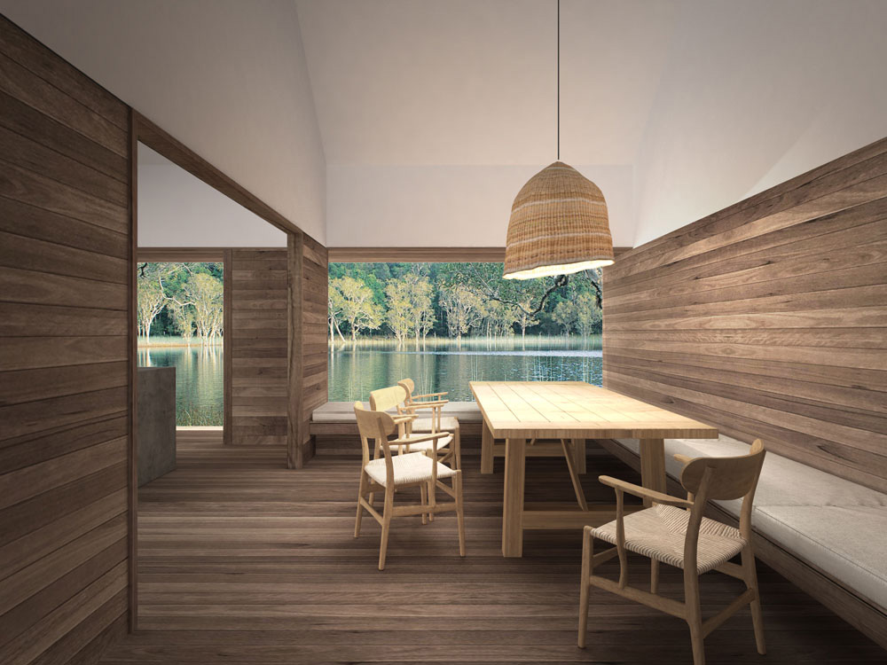 a seamless connection between indoor and<br />
outdoor spaces while providing shelter from the elements.