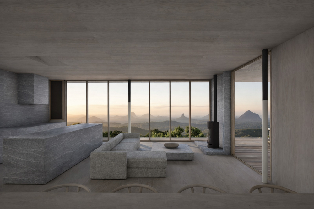 a small modern house with views over the<br />
hinterland to the coast