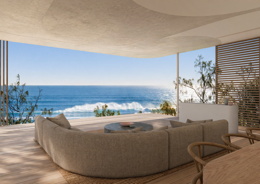 Architecturally designed house for a couple to enjoy a relaxed beach lifestyle, while also being able to work from home if they want.
