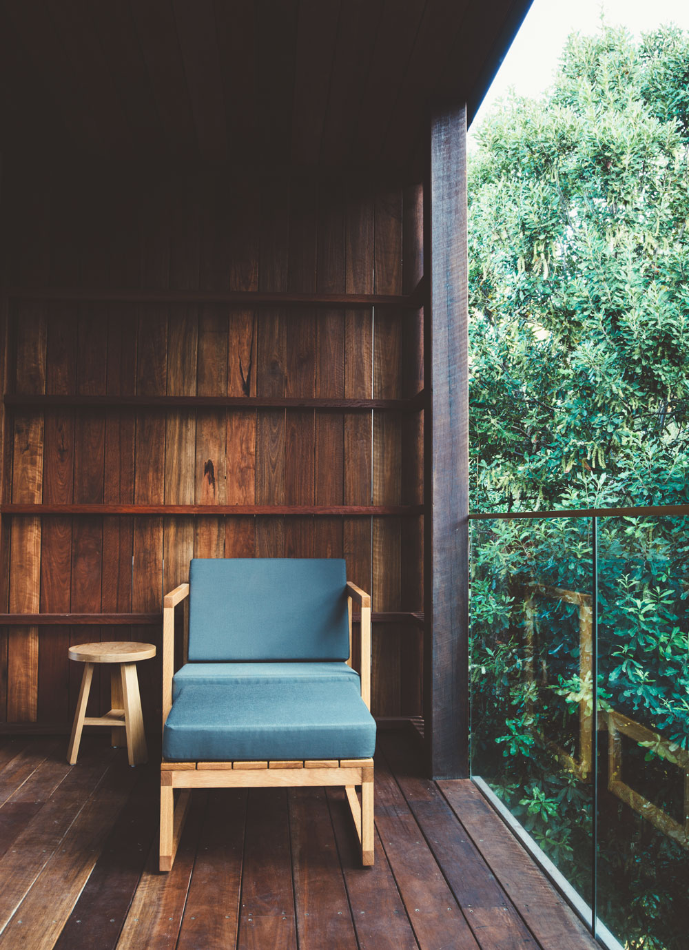 Originally the house was dark internally, so we pushed a series of timber-lined light wells up through the roof