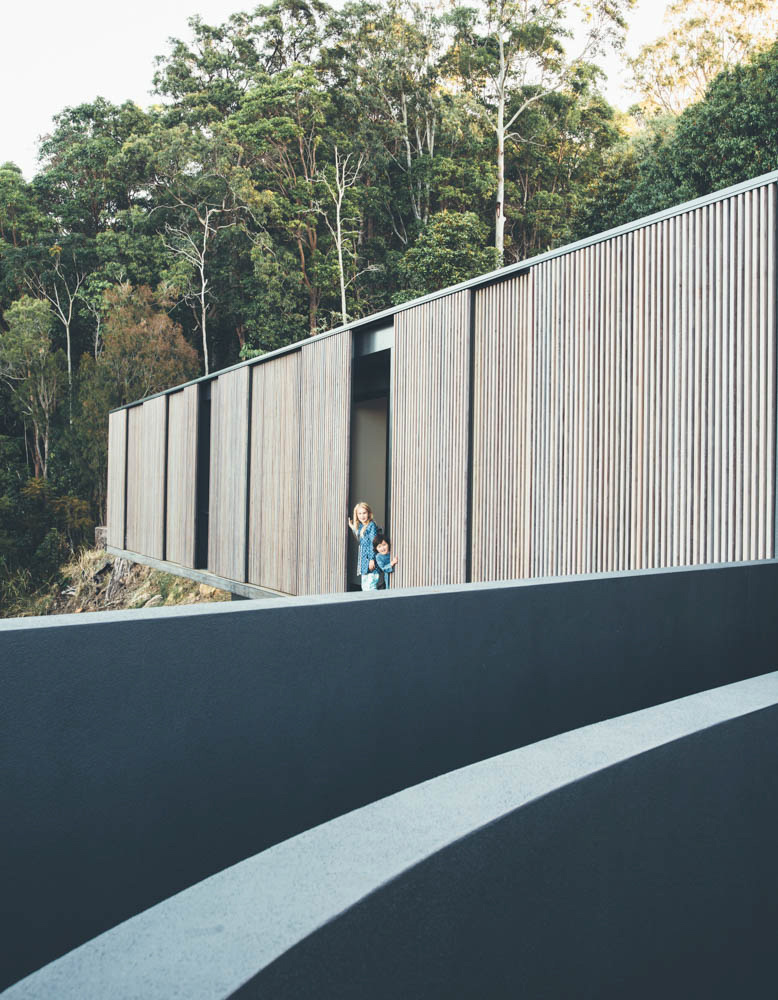 The house is designed to collect its own solar power and rainwater for use in the house.