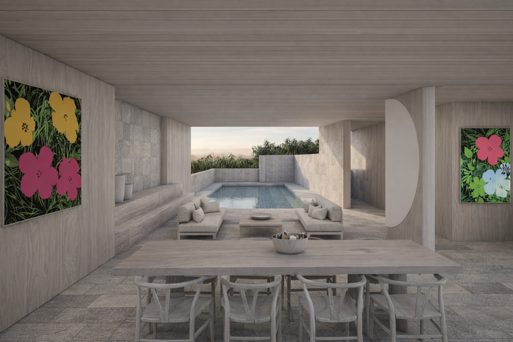 The pool deck is out of the wind with good sun, so it is warm all year round.